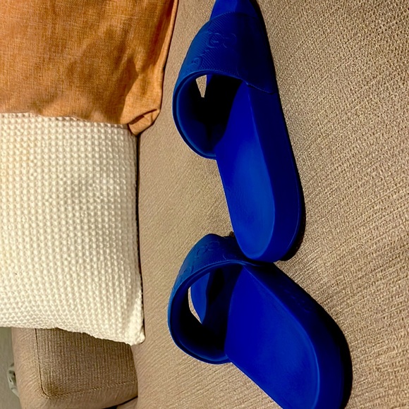 Gucci Blue Demetra GG Slide Sandals Gucci Blue Gucci Sandal